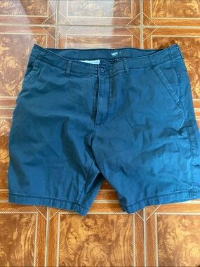 Old Navy Men's Navy Blue Flat-Front Shorts